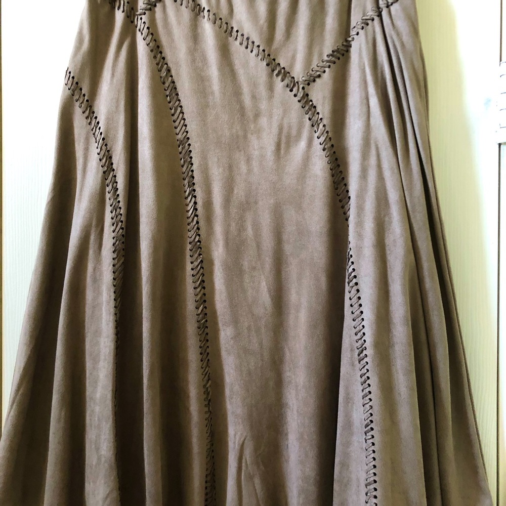 Taupe Suede Skirt